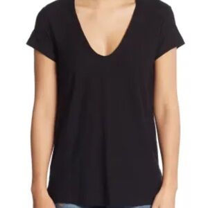 NEW! James Perse Black V-Neck Tee | Women’s Size Small | Size 1 | NWT